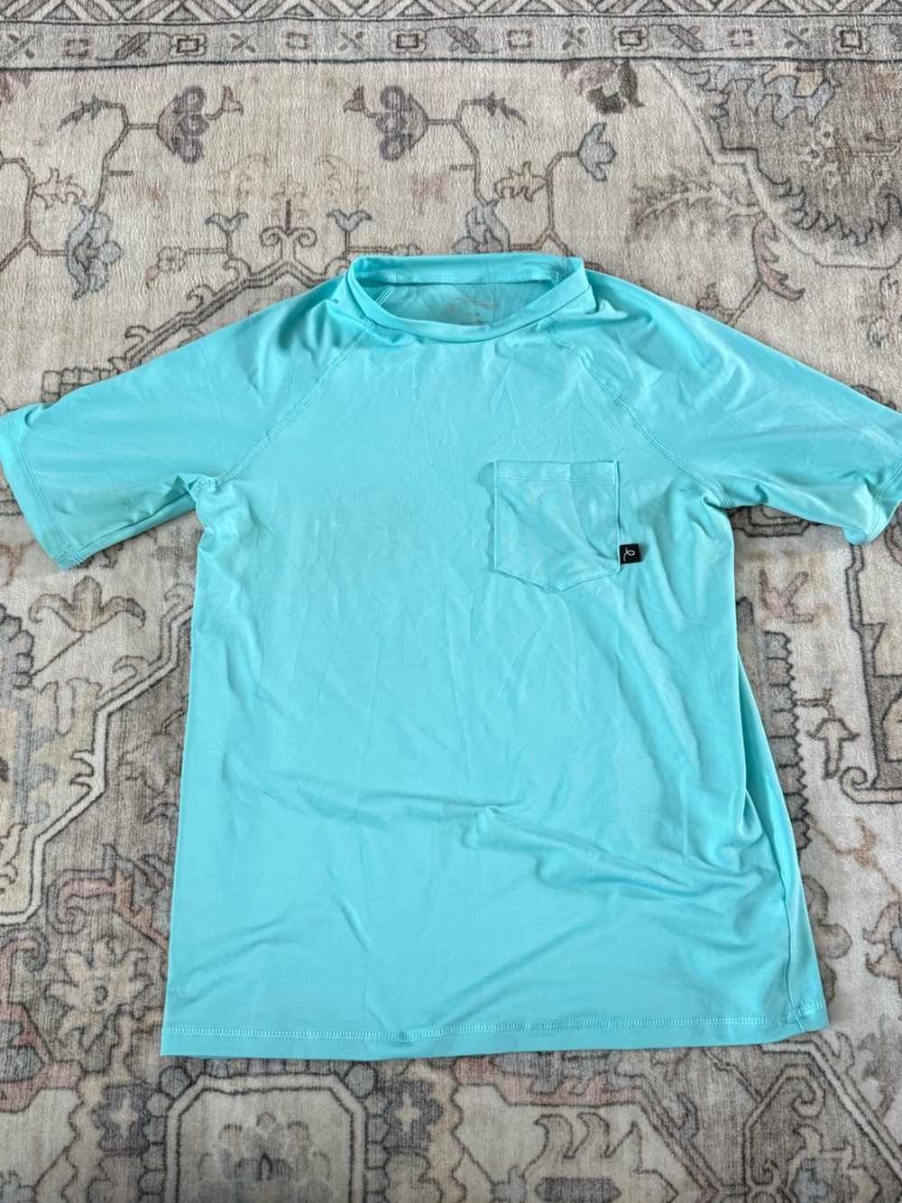 art class Aqua/Teal Kids Swim Rashguard